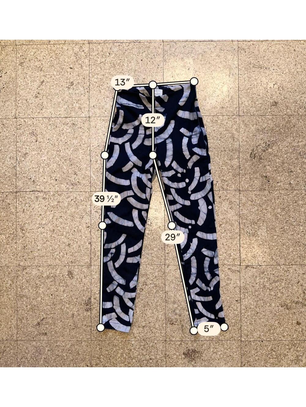 Osei Duro Vitta 'Cigarette' Trousers Black/Tan Batik Cantaloop Pattern Rare - XS - Picture 5 of 7